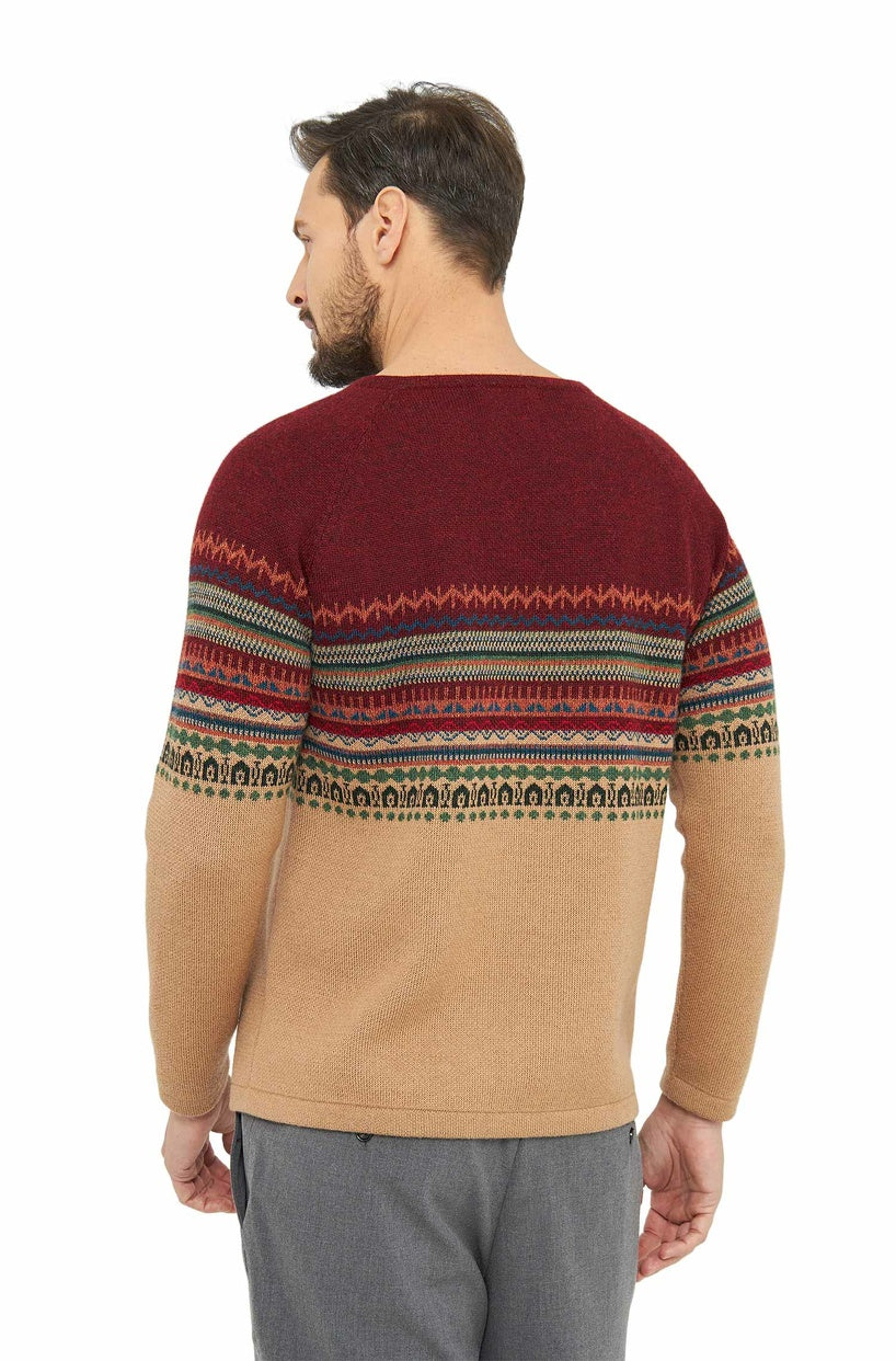 Apu Kuntur - Alpaka Pullover COLORES DE LUNA – Herrenpullover aus 100% Baby Alpaka