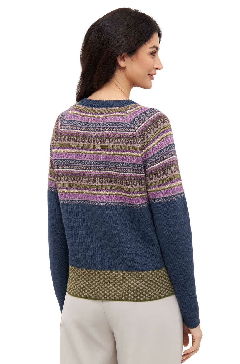 Alpaka Damen Pullover COLORES ANDEN – Kuscheliger Jacquard-Strick aus 100 % Baby Alpaka