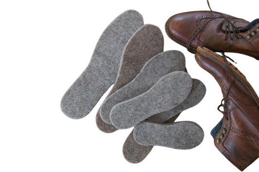 Gefilzte Alpaka Einlegesohlen für Schuhe