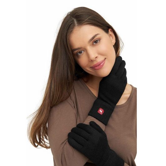 Apu Kuntur - Alpaka Fingerhandschuhe Uni – 100 % Baby‑Alpaka